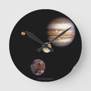Reloj Redondo Mediano Júpiter y sus lunas