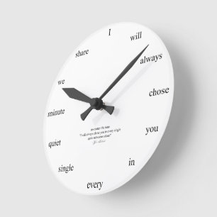 Reloj Redondo Mediano Juramento de tranquilidad que se repite infinitame