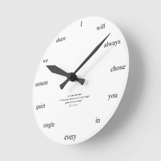 Reloj Redondo Mediano Juramento de tranquilidad que se repite infinitame