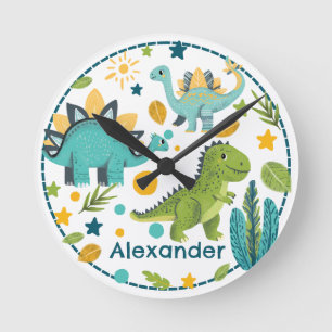Reloj Redondo Mediano Jurásico Animal T Rex Dinosaurio