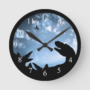 Reloj Redondo Mediano Jurasssic Sky