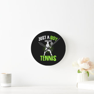 Reloj Redondo Mediano Just a Boy who Loves Tennis Player