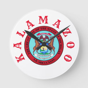 Reloj Redondo Mediano Kalamazoo, Michigan