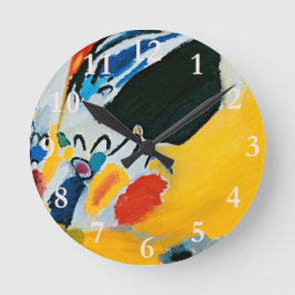 Reloj Redondo Mediano Kandinski Impresión III Concierto Pintura Abstract