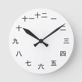 Reloj Redondo Mediano Kanji Clock 1-12
