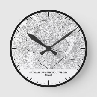 Reloj Redondo Mediano Kathmandu Clock City Line Art