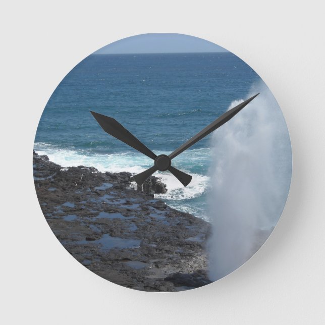 Reloj Redondo Mediano Kauai, Hawái, cuerno de bocina (Anverso)