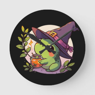 Reloj Redondo Mediano Kawaii fall hamster yoga