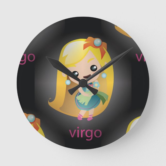 Reloj Redondo Mediano kawaii virgo (Anverso)