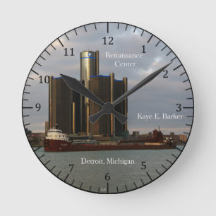 Reloj Redondo Mediano Kaye E. Barker Detroit colck