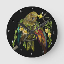Reloj Redondo Mediano Kea New Zealand Mountain Parrot
