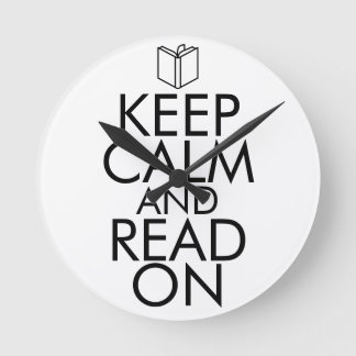 RELOJ REDONDO MEDIANO KEEP CALM AND READ ON