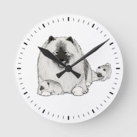 Keeshond con cachorros Perros Cute Keesie