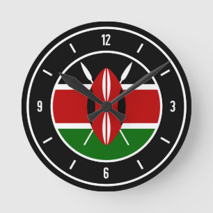 Reloj Redondo Mediano Kenya Flag Elegant
