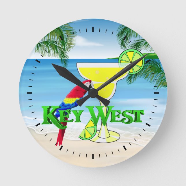 Reloj Redondo Mediano Key West Margarita (Anverso)
