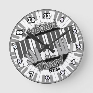 Reloj Redondo Mediano Keyboard Wizard  clock