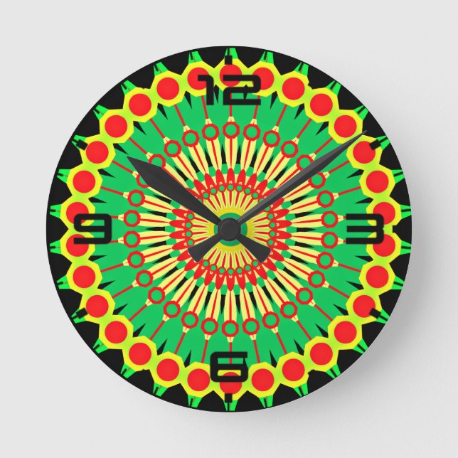 Reloj Redondo Mediano Keychain del Día de la Madre Feliz (Anverso)