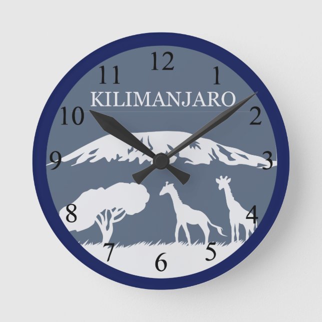 Reloj Redondo Mediano Kilimanjaro (Azul) (Anverso)