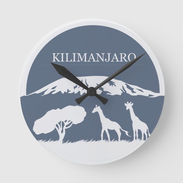 Reloj Redondo Mediano Kilimanjaro (azul) (Anverso)