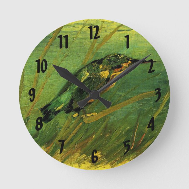 Reloj Redondo Mediano Kingfisher por Vincent van Gogh (Anverso)