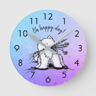 Reloj Redondo Mediano KiniArt Samoyed