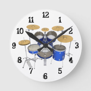 Reloj Redondo Mediano Kit de tambor:Reloj de pared