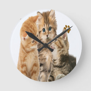 Reloj Redondo Mediano kittens clock