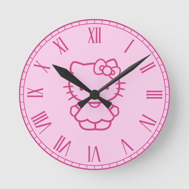 Reloj Redondo Mediano Kitty (Anverso)