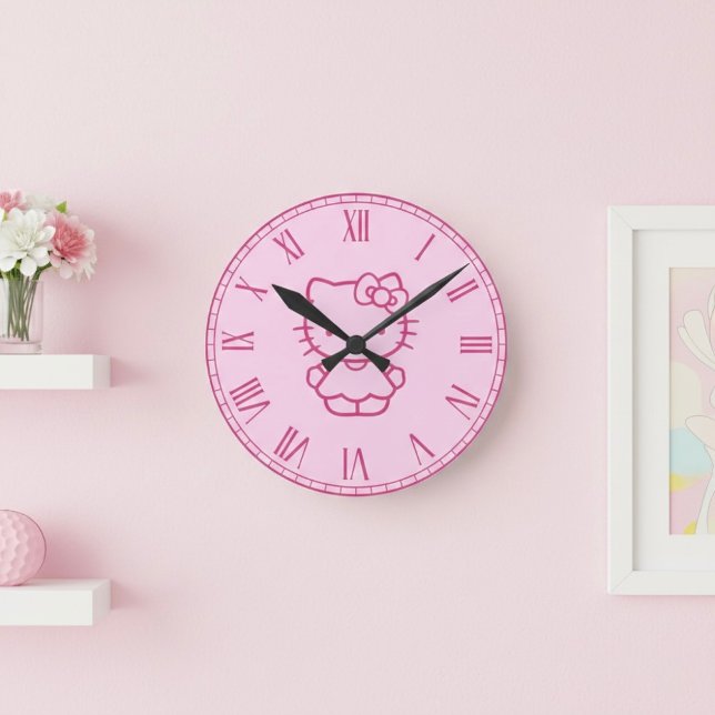 Reloj Redondo Mediano Kitty (Subido por el creador)