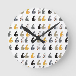 Reloj Redondo Mediano Kitty Cats Wall Clock
