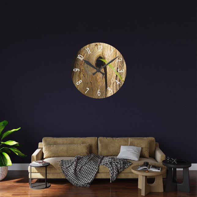 Reloj Redondo Mediano Knot de árbol ciprés de madera falsa (Subido por el creador)