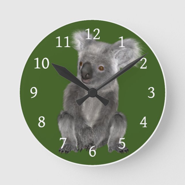 Reloj Redondo Mediano Koala Bear (Anverso)
