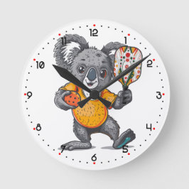 Reloj Redondo Mediano Koala-ficado para Dinke Pickleball