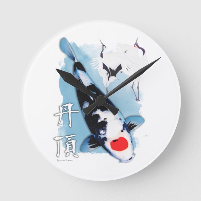 Reloj Redondo Mediano Koi de Tancho (Anverso)