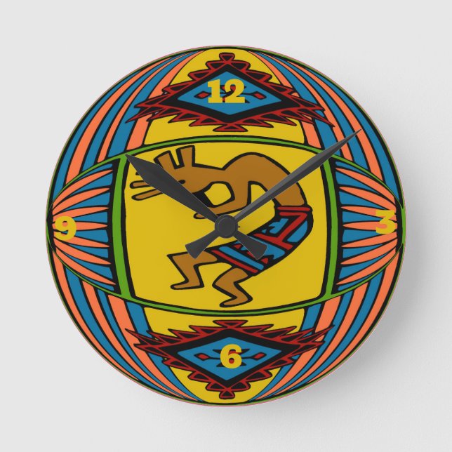 RELOJ REDONDO MEDIANO KOKOPELLI (Anverso)