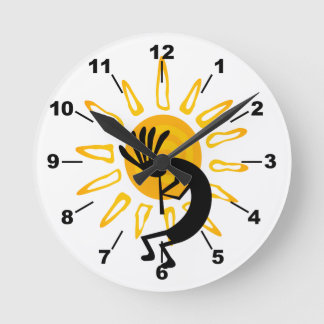 Reloj Redondo Mediano Kokopelli Gold Sun