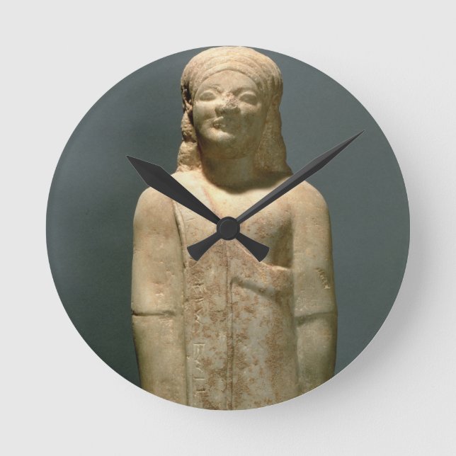 Reloj Redondo Mediano Kouros Dionysermos, Griego, período arcaico, c.600 (Anverso)