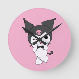 Reloj Redondo Mediano Kuromi Wall Clock – Cute Sanrio-Inspired Room Deco