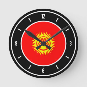 Reloj Redondo Mediano Kyrgyzstan Flag Elegant