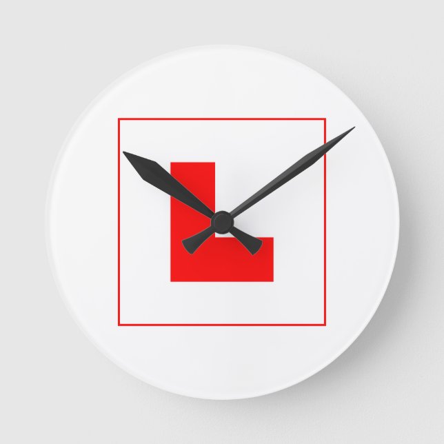 Reloj Redondo Mediano L-Plate Learner Driver / Bachelorette Hen Night (Anverso)