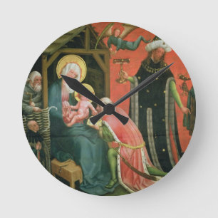 Reloj Redondo Mediano La adoración de unos de los reyes magos (aceite e