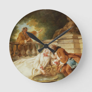 Reloj Redondo Mediano La alarma, 1723 (aceite en lona)