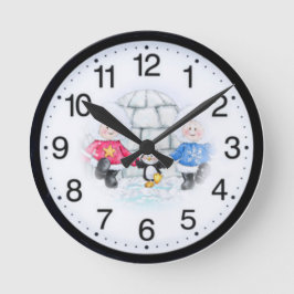 Reloj Redondo Mediano La alegría del invierno