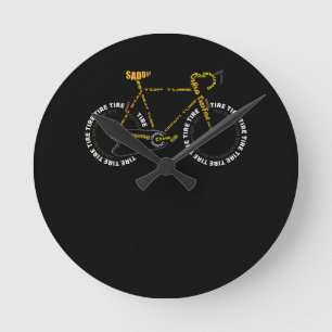 Reloj Redondo Mediano La Anatomía En Bicicleta, El Ciclismo En Curso Es