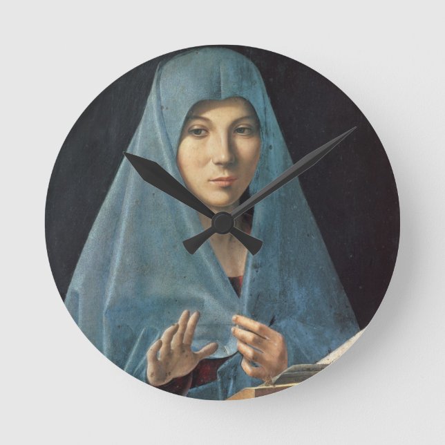 Reloj Redondo Mediano La Anunciación, 1474-75 (aceite en el panel) (Anverso)