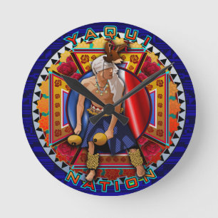 Reloj Redondo Mediano La bailarina original de ciervos de la nación yaq