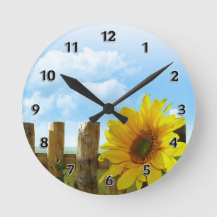Reloj Redondo Mediano La belleza de la naturaleza del girasol