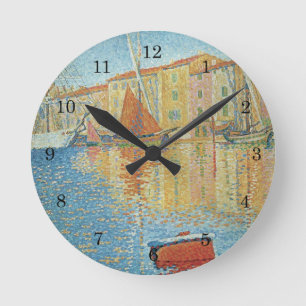 Reloj Redondo Mediano La boya roja de Paul Signac, el populismo vintage