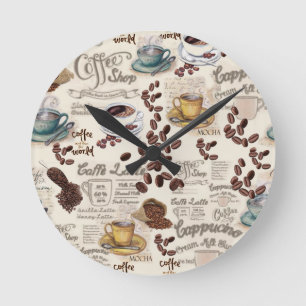 Reloj Redondo Mediano La cafetería sueca Fika