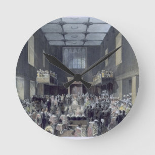 Reloj Redondo Mediano La Cámara de los lores, su majestad que abre el